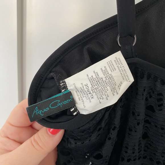 Black Crochet Swimsuit - Picture 4 of 5